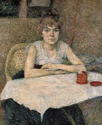 Henri de toulouse-lautrec Young woman at a table
